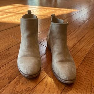 DSW faux suede booties Size 9